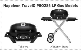 The Napoleon TravelQ PRO285 comes in tabletop and travel-stand models.