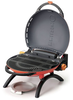 O-Grill Open View with Drip Tray Underneath